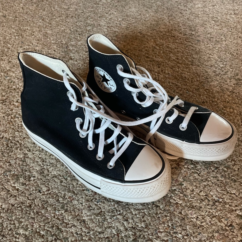 Converse White and Black High-Tops